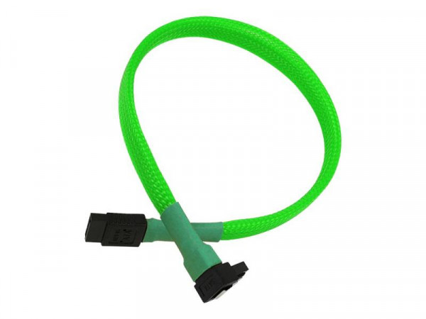 Kabel Nanoxia SATA 6Gb/s Kabel abgewinkelt 30 cm, neon-grün
