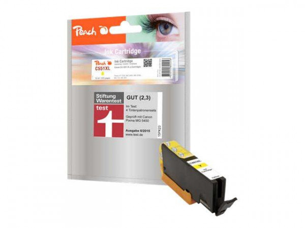 Peach Patrone Canon CLI-551yXL gelb Comp.