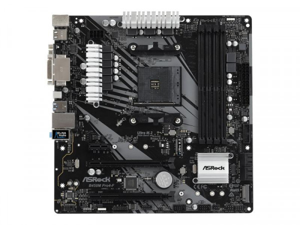 MB ASRock B450M Pro4-F AM4 M-ATX D-Sub/DVI/HDMI