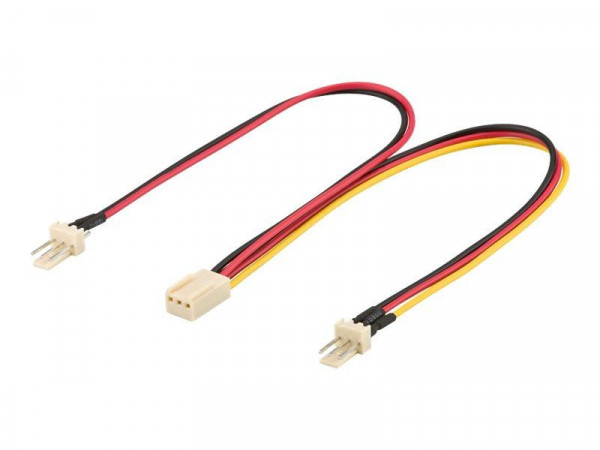 Lüfter-Y-Kabel 3Pin -> 2x 3Pin 22cm goobay