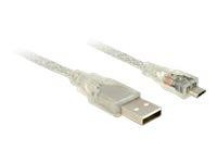 Kabel USB 2.0 A -> micro-USB B 3,0m Delock transparent