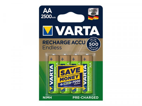 Varta Akku RECHARGE Endless AA HR6 2500mAh 4St.