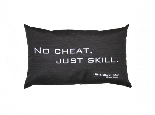 Gamewarez Gaming Kissen "NoCheatJustSkill" schwarz