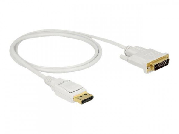 DELOCK Displayport Kabel DP -> DVI(24+1) St/St 1.00m weiß