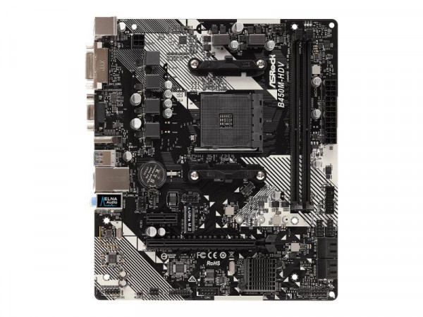 MB ASRock B450M-HDV R4.0 AM4 M-ATX D-Sub/HDMI/DVI