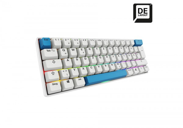 Sharkoon Gaming Tastatur Skiller SGK50S4 Gen2 PBT wei-gel DE