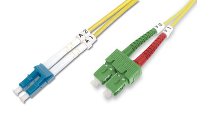 DIGITUS Fiber Optic Singlemode PatchK SC (APC) to LC (PC) 3m