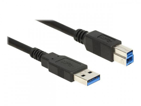 USB Kabel Delock USB3.0 A -> B St/St 0.50m schwarz