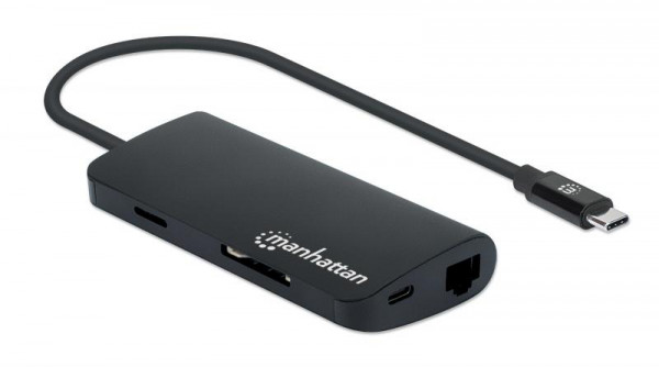 MANHATTAN USB -C 3.2 Gen 1-Adapter,HDMI,USB,USB-C-PD,RJ45,SD
