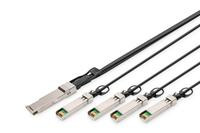 DIGITUS QSFP+ 40G 4XSFP+ 5 m DAC Kabel, 3m, schwarz