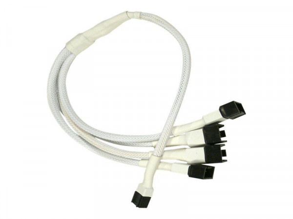 Kabel Nanoxia 3-Pin auf 4 x 3-Pin Adapter, 30 cm, weiß