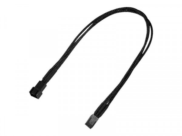 Kabel Nanoxia 3-Pin Verlängerung, 30 cm, Single, schwarz