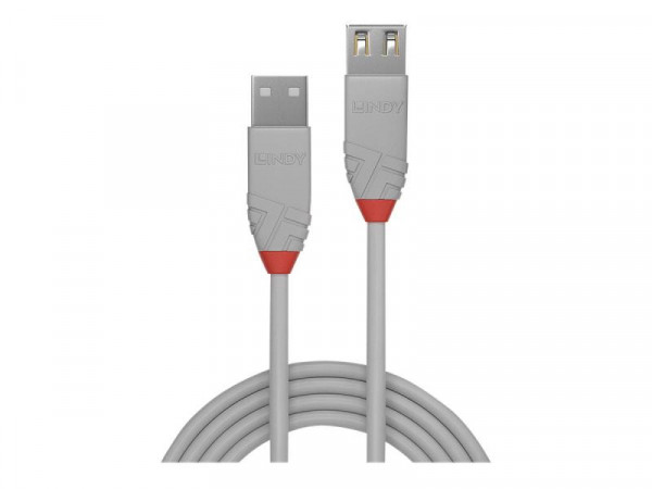 Lindy USB 2.0 Verlängerung Typ A/A Anthra Line M/F 5m