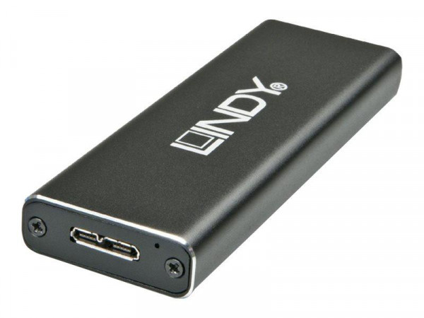 Lindy Gehäuse Schwarz USB3.0 M.2 SSD SATA