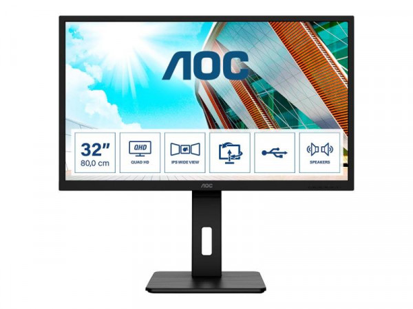AOC 81,3cm (31,5") Q32P2 16:09 2xHDMI+DP+USB IPS