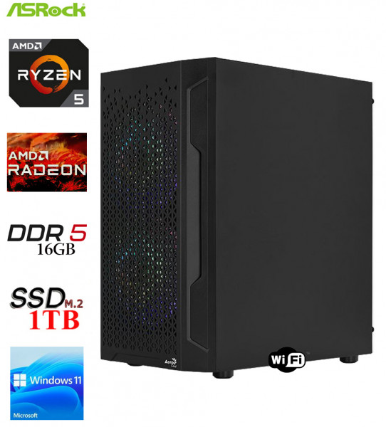 PC GamingLine R5-7500F 16GB-DDR5 RX7700XT 1TB-SSD WiFi W11Home