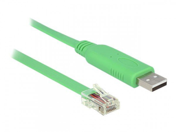 DELOCK USB-Adapter USB/A -> RS232 RJ45 St/St