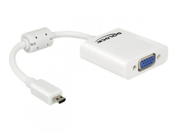 HDMI Adapter Delock micro D -> D-Sub15 St/Bu weiß