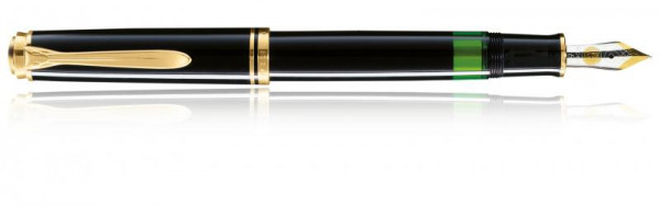 Pelikan Kolbenfüllhalter Souverän 400 Schwarz 14-K/585 F