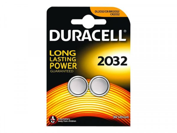 Duracell Batterie Knopfzelle CR2032 3.0V Lithium 2St.