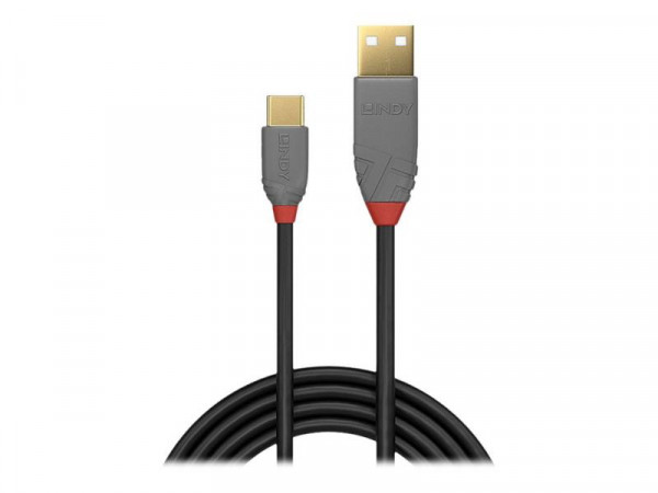 Lindy USB 2.0 Kabel Typ A/C Anthra Line M/M 0.5m