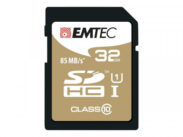 EMTEC SD Card 32GB SDHC (CLASS10) Gold + Kartenblister