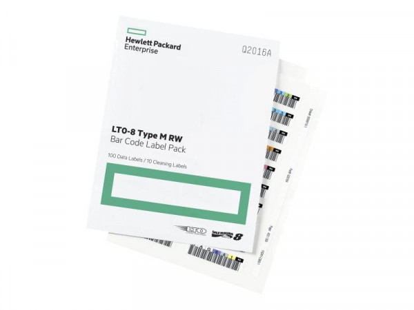 HPE LTO8 Ultrium Barcode Label RW (100+10) Q2015A