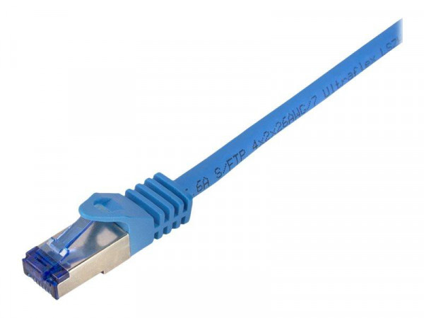 Logilink Patchkabel Ultraflex, Cat.6A, S/FTP, blau, 3 m