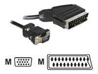 Video Kabel Delock Scart 21pin -> VGA D-Sub15 St/St 2.00m