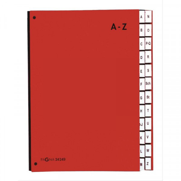 PAGNA Pultordner Color 24 Fächer A-Z rot