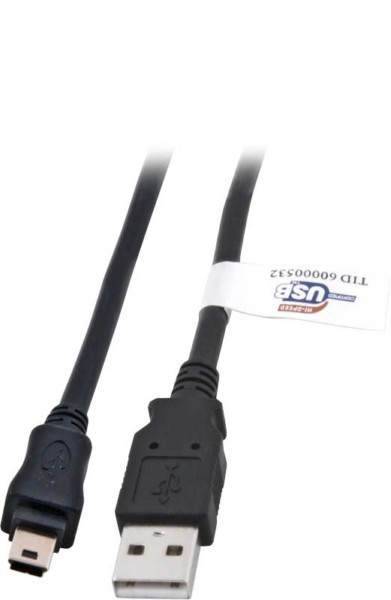 EFB USB2.0 Kabel A-Mini B (5polig),St.-St.,3,0m,sw,Premium