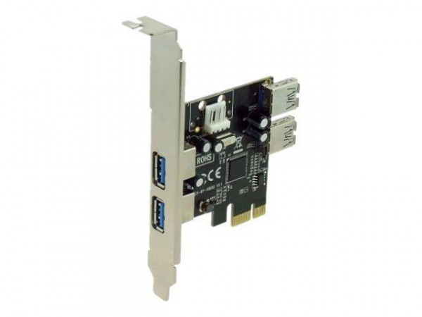 Schnittstelle PCI-E USB 3.0 4-Port (2ext./2int) Sedna