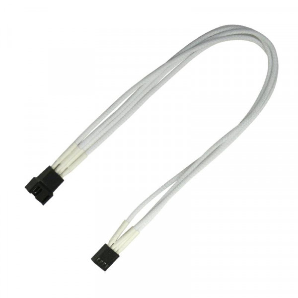 Kabel Nanoxia PWM Verlängerung, 30 cm, Single, weiß