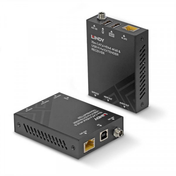 LINDY 70m Cat.6 HDMI 4K60, USB & Audio KVM Extender