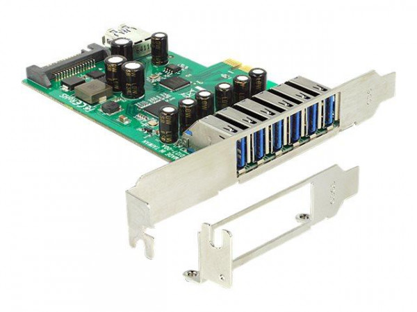 PCI Expr Card Delock 6x USB3.0 ext + 1x USB3.0 int +LowPro