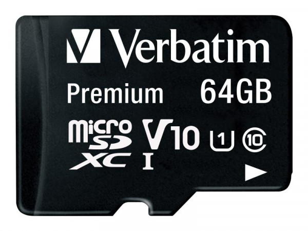 SD MicroSD Card 64GB Verbatim SDXC Premium Class10 +