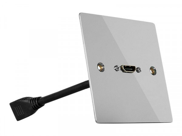 Lindy HDMI Wandanschlussplatte, Metall 20cm VGA Kabel