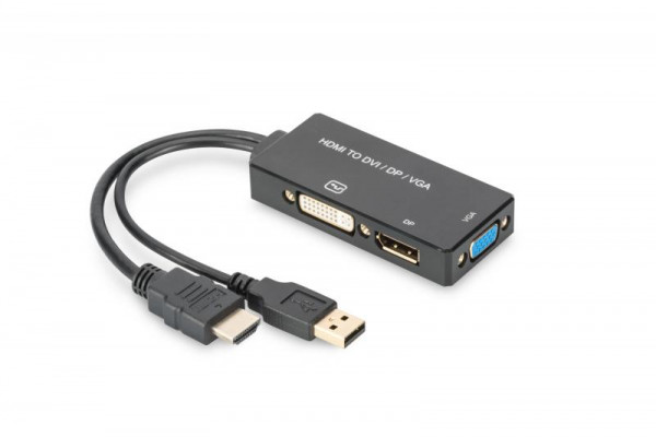 ASSMANN HDMI-Konverterkabel A->DVI(24+1) 0.2m schwarz