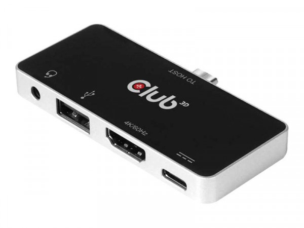 Club3D USB-4-in1-HUB USB 3.1 Typ C > HDMI/USB/USB-C/Audio
