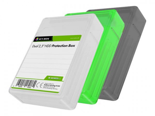 Schutzgehäuse Set IcyBox Set für je 2x 2,5" SSD/HD