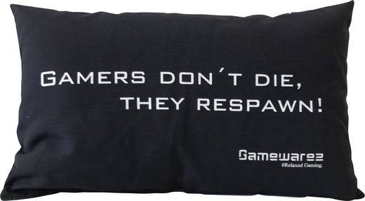 Gamewarez Gaming Kissen "GamersDontDie" schwarz