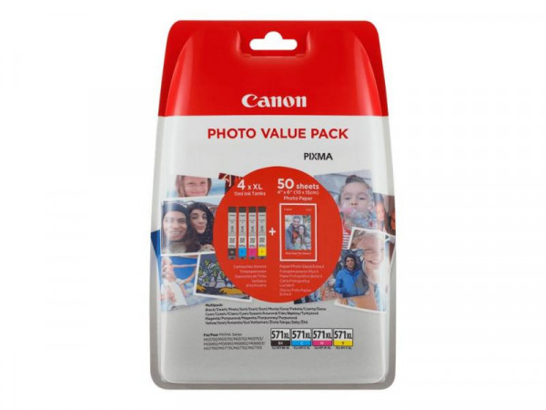 Patrone Canon CLI-571 XL Photo Value Pack 4er-Pack