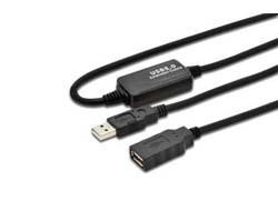 DIGITUS Verlängerungskabel USB2.0/A St/Bu 10m schwarz