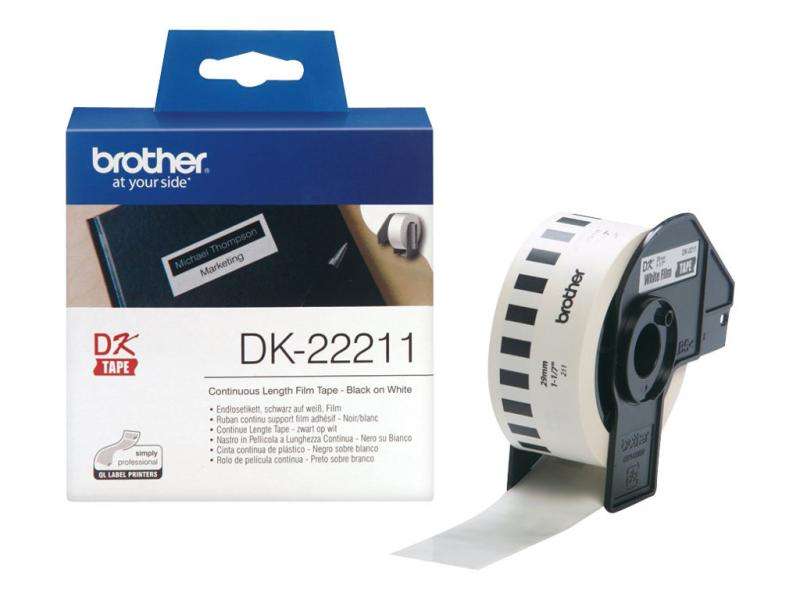 Film weiß Brother QL550/500 15,24m*29mm DK-22211