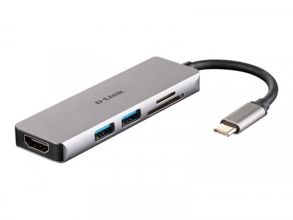 D-Link DUB-M530 5-in-1 USB-C Hub mit HDMI/Kartenleser/uvm