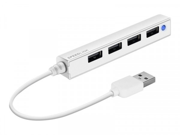 Speedlink USB-HUB SNAPPY SLIM, 4-Port, Passiv, weiß retail