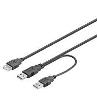 KAB 0.3m Y-Kabel 2x USB A St. an USB A Buchse
