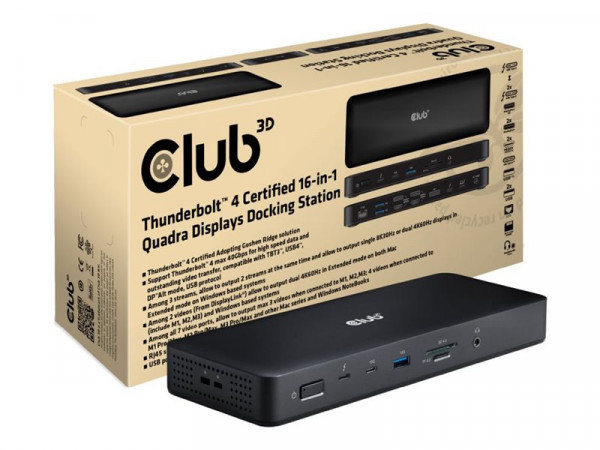 Club3D Thunderbolt4 16-in-1 Dockingstation 4 Displays