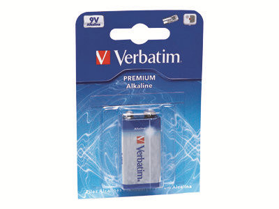 Batterie 9V Verbatim Alkalibatterien 1er Pack extern retail