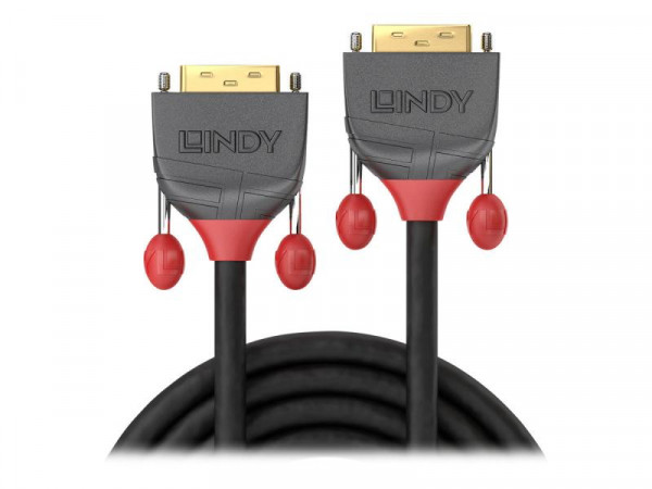 Lindy DVI-D Dual Link Kabel Anthra Line 1m